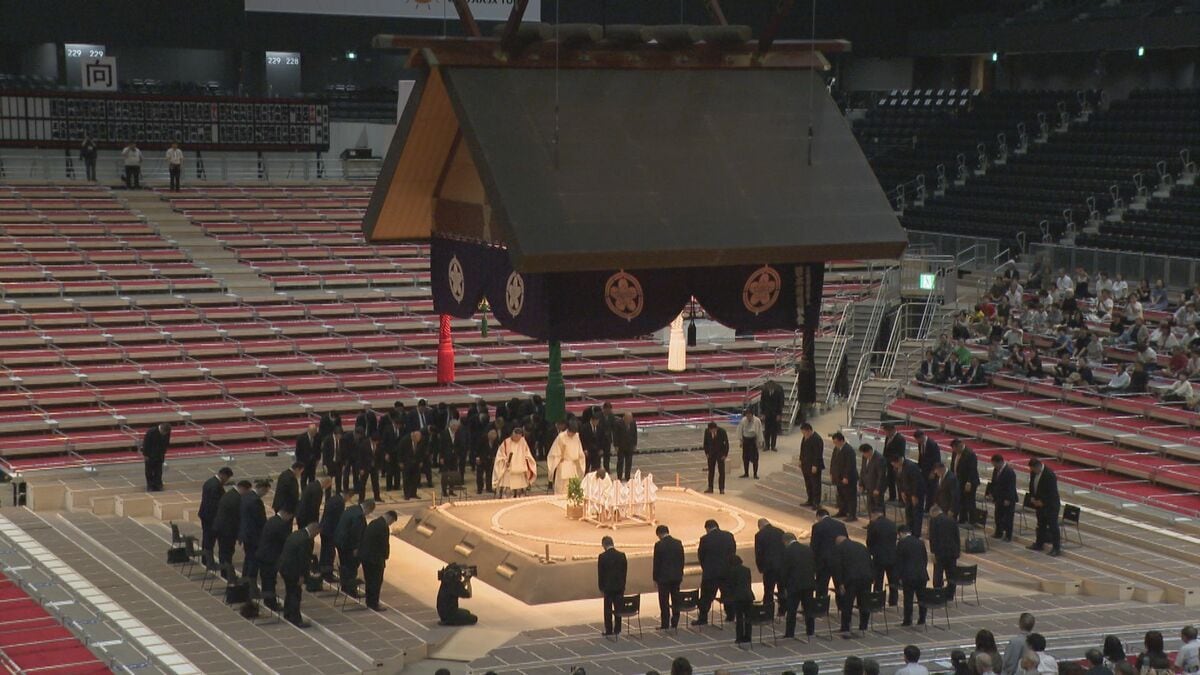 「少しでも感動を与えられるような相撲を」 12日からいよいよ大相撲名古屋場所 前日に成功と安全を祈願する「土俵祭」行われる 名古屋・北区のIGアリーナ
