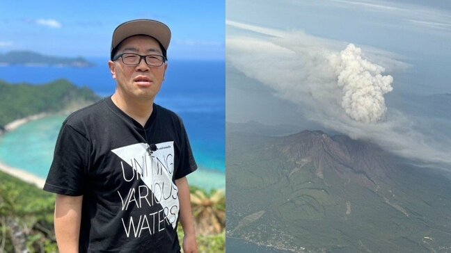 【ドランクドラゴン】桜島噴火で鈴木拓さん「鹿児島危なかった!」「帰れなかったかも」機上から噴煙激写|TBS NEWS DIG