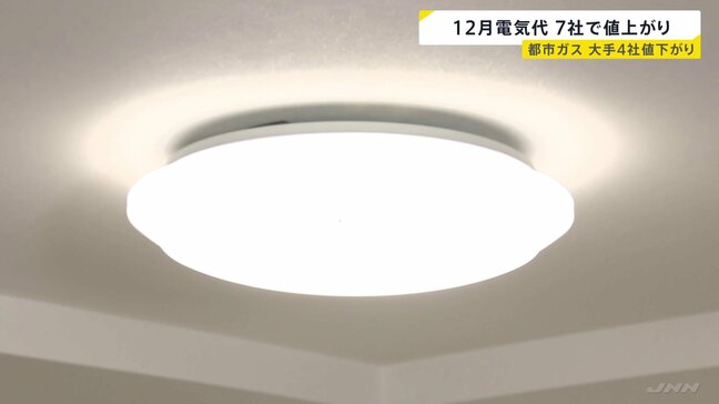 12月電気代 多くの地域で11月より値上がりへ 石油など燃料価格の上昇により 大手電力10社のうち7社で値上がり|TBS NEWS DIG