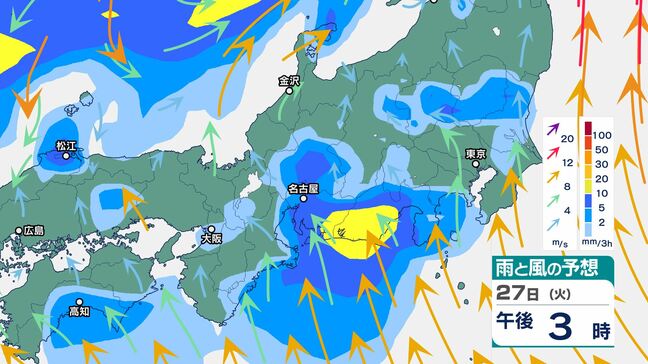 関東甲信は27日(火)にかけ「雷を伴った激しい雨」　「警報級の大雨」となる可能性　台風10号北上に伴い　西日本から東日本の太平洋側を中心に29日(木)頃にかけ「大雨」|TBS NEWS DIG