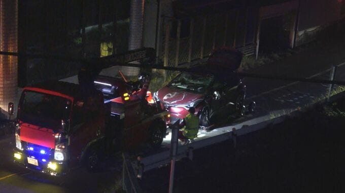 「普段は通らない道路　急に道が狭く…」乗用車が横転　一時全面通行止めに　鹿児島市|TBS NEWS DIG