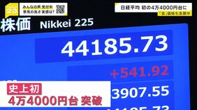 日経平均一時4万4000円超で史上初の最高値 背景にポスト石破への“期待感”も、楽観視は禁物?【news23】|TBS NEWS DIG