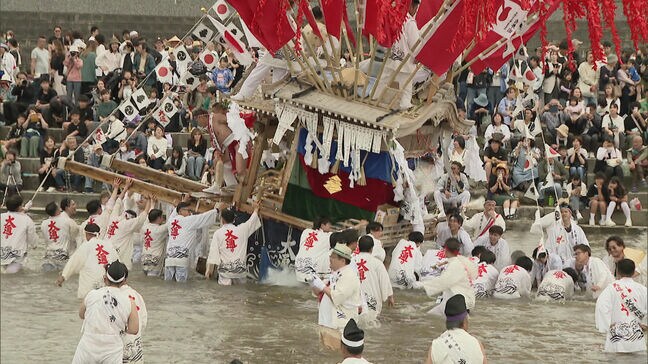初夏の風物詩「川渡り神幸祭」 福岡県田川市|TBS NEWS DIG