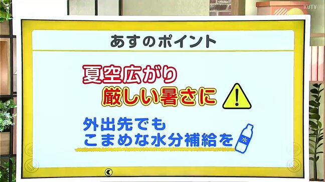 高知の天気　１４日　夏空広がるも熱中症に警戒を　山岸拓気象予報士が解説|TBS NEWS DIG