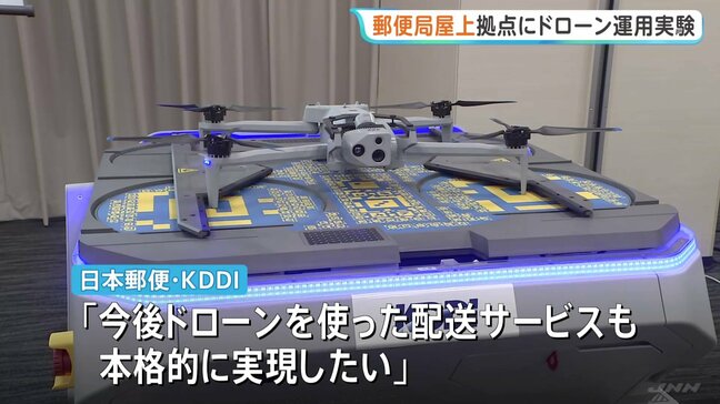 郵便局の屋上をドローン拠点に 日本郵便とKDDIが実証実験|TBS NEWS DIG