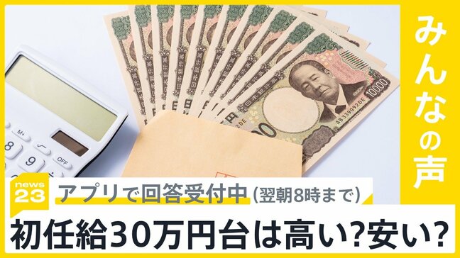 “初任給30万円台時代”へ 高い？安い？【news23】|TBS NEWS DIG