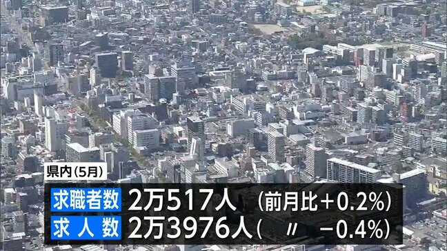 宮崎県内 5月の有効求人倍率は1.17倍|TBS NEWS DIG