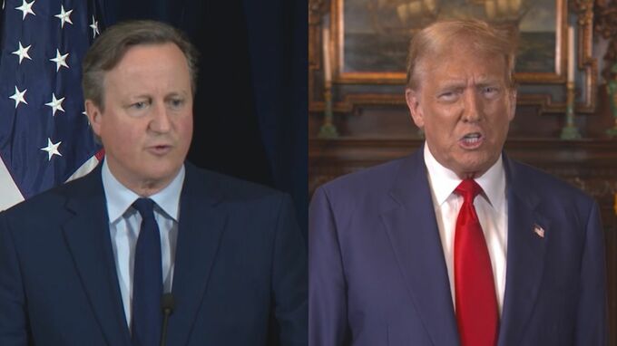 英・キャメロン外相がトランプ前大統領と会談 「もしトラ」に備え接触か