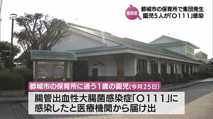 都城の保育所でO111腸管出血性大腸菌感染症の集団感染発生　|TBS NEWS DIG
