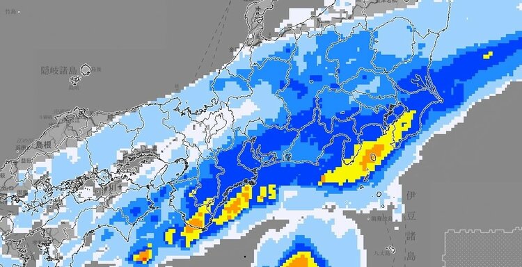 時雨確認用 ダブル台風】近畿 今後も雨が続きさらに総降水量が多くなる見込み 27日