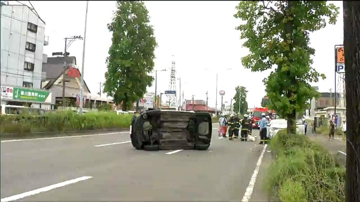 国道286号線で乗用車同士が衝突し1台横転 60代女性搬送 仙台市 | 宮城