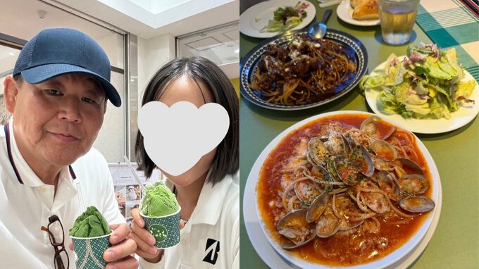 【 花田虎上 】　娘・百華さんのゴルフ送迎で奮闘「おじさんは顔が疲れています」夕食はイタリアンでご褒美パスタと抹茶アイス|TBS NEWS DIG