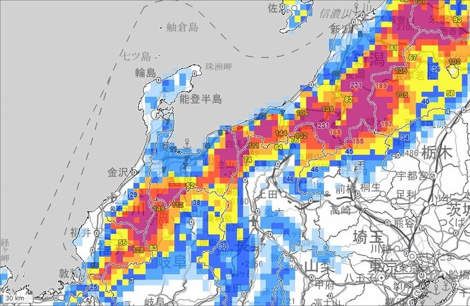 【今季一番の寒波襲来】北陸は４日頃から平地でも大雪となるおそれ　5日頃からは大荒れや警報級の大雪、海上では大しけとなる所も【雪雨シミュレーション】　|　富山のニュース｜天気・防災｜チューリップテレビ