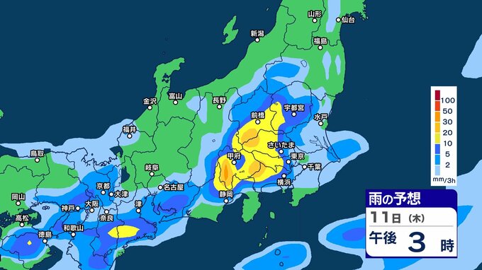 【大雨情報】関東甲信では局地的な“ゲリラ雷雨”も　前線停滞で関東甲信・東海・北陸では落雷や竜巻などの激しい突風、急な強い雨に注意　【3時間ごとの雨シミュレーション・8日午後9時更新】|TBS NEWS DIG