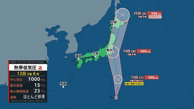 【台風5号発生へ】14日頃に関東や東北へ接近か　別の熱帯低気圧も影響し、西日本でも警報級の大雨のおそれ【気象庁・台風情報】　|　愛媛のニュース - Nスタえひめ｜あいテレビは6チャンネル
