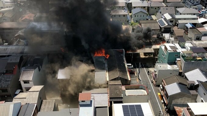 【速報】岡山市北区奉還町の商店街付近で建物火災　消防が出動（午前11時38分通報）【岡山】|TBS NEWS DIG