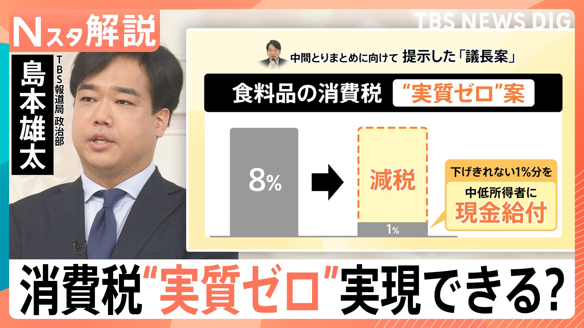ナオキ額なし複数割適用価格 消費税“実質ゼロ”実現できる？「1%減税＋現金給付」の苦肉の策に野党猛