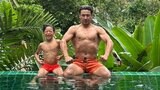 【 魔裟斗 】　「ドラゴンボールの孫悟空とその息子みたい」7歳長男とプールサイドで夏満喫　圧巻の親子ショットを公開「気分はターザン！」|TBS NEWS DIG