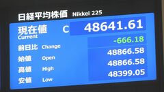 【速報】日経平均株価 666円安い4万8641円で取引を終了| TBS CROSS DIG with Bloomberg
