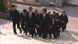 社会人野球・シティライト岡山の選手らが必勝祈願で闘志　今年のチームスローガンは「何苦楚（なにくそ）！」【岡山】　|　岡山・香川のニュース | 天気 | RSK山陽放送