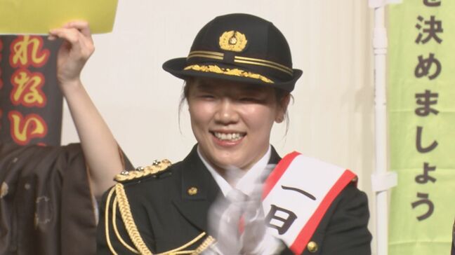 女子レスリング五輪金の鏡優翔さんが一日署長　「特殊詐欺を抑え込め！フォール！」特殊詐欺の被害防止を呼びかけ　警視庁・蔵前署|TBS NEWS DIG