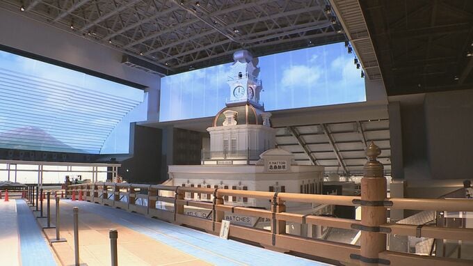 江戸東京博物館リニューアルオープン“100日前”イベント 内部の様子を特別公開　明治時代・銀座のシンボルは高さ26m原寸大で再現　オープンは来年3月|TBS NEWS DIG