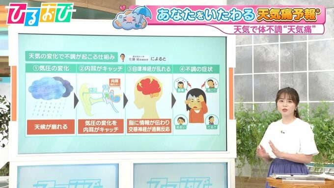 台風シーズンに注意！「天気痛」 “ポイントは耳”つらいときの対処法は【ひるおび】|TBS NEWS DIG