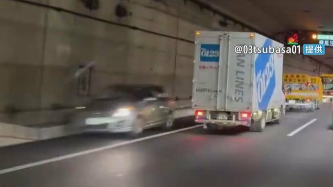 【速報】高速を“逆走”の車　渋谷区で発見　運転手の女を銃刀法違反の疑いで逮捕　きょう午前に東京外環道外回りを警察車両の追跡から逃走|TBS NEWS DIG