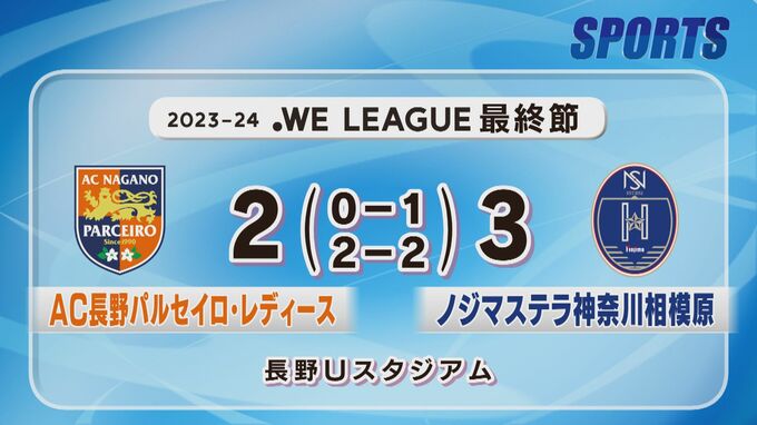パルセイロレディース最終節　惜しくもノジマステラ神奈川相模原に敗れる　|　SBC NEWS | 長野のニュース | SBC信越放送