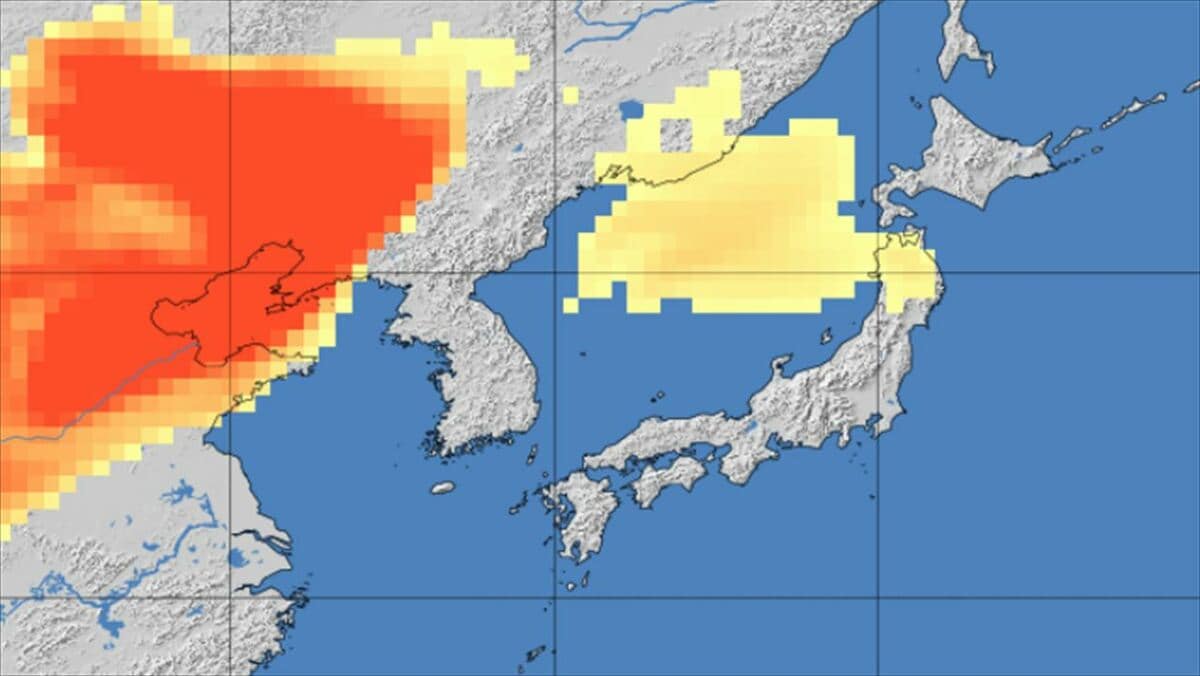 【黄砂情報】黄砂飛来か　20日に東北や北海道に　気象庁の「黄砂情報」シミュレーション