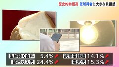 歴史的物価高 低所得者に大きな負担感　2022年度平均消費者物価指数3.0％上昇 41年ぶり　食品の値上げは2万品目を超え| TBS CROSS DIG with Bloomberg