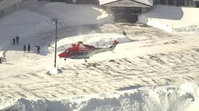 【救助の瞬間】雪崩で孤立の温泉旅館　宿泊客など40人をヘリで救助完了、健康状態に問題なし　福島|TBS NEWS DIG