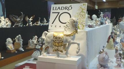 淡い色使いと精巧な細工…「大リヤドロ展」始まる 福島 | 福島の