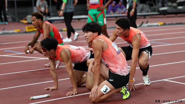 マイルリレー、2大会ぶりの決勝進出ならず 中島佑気ジョセフ→佐藤風雅→吉津拓歩→今泉堅貴 国立はため息【世界陸上】|TBS NEWS DIG