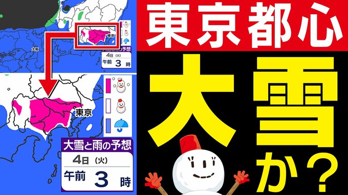 【東京都心 大雪か？】土日暖かい  来週寒さ厳しい【東京・神奈川・埼玉・千葉に雪の予報】雪のシミュレーション３月２日（日）～５日（水）／ 雪はいつから  大雪はどこで？|TBS NEWS DIG