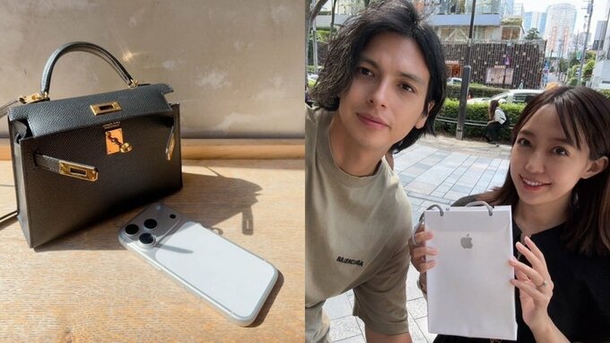 【 川崎希 】 “iPhone入れにちょうど良いバッグ” 夫アレクが呆然「タケーヨ母ちゃん」「郊外のワンルームマンション買えちゃうよ」|TBS NEWS DIG