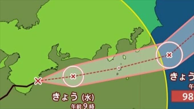 【台風情報】台風６号　３日朝から夕方にかけ　関東甲信地方に最接近の見込み　線状降水帯が発生して大雨災害発生の危険度が急激に高まる可能性　【進路予想・雨と風のシミュレーション】　|　山梨のニュース | ＵＴＹテレビ山梨