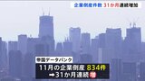 今年1年の倒産件数「1万件を超える可能性」 企業の倒産件数が31か月連続で増加 この10年で最多に|TBS NEWS DIG