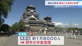 「売上半分切っている」熊本城内の見学再開も土産物店からは悲痛の声　宿泊予約のキャンセル額27億円にのぼり「九州応援割」調整へ　熊本地震|TBS NEWS DIG