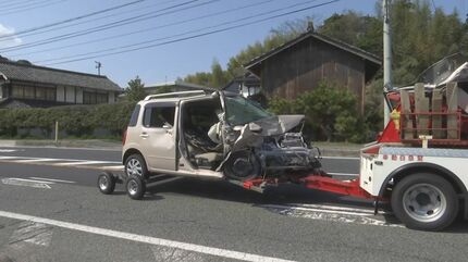 速報】国道9号で車両同士の正面衝突事故が発生 現場周辺が