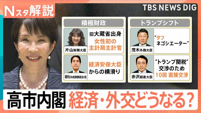 “決断と前進”高市内閣が始動、“積極財政”“トランプシフト”で経済・外交どうなる？ 外国人政策 ポイントは「秩序ある共生」【Nスタ解説】|TBS NEWS DIG