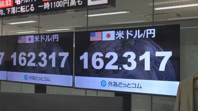 【速報】一時1ドル=162円30銭台まで円安進行 約39年半ぶりの水準に|TBS NEWS DIG