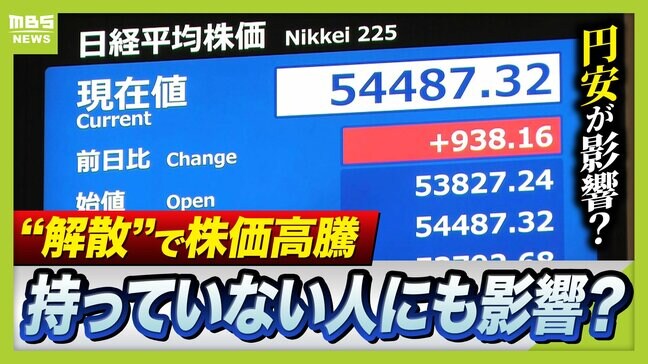 【エコノミストが解説】"衆院解散・高市トレード"で株価高騰局面も...これはバブル?「物価高で見かけ上の売り上げが増え株価上昇」「実体経済を伴っている」など見解分かれる|TBS NEWS DIG