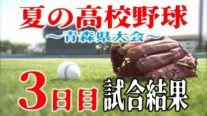 【3日目】夏の高校野球青森県大会　試合結果一覧　はるか夢球場では2試合とも公立校同士が激突！　|　青森のニュース│ATV NEWS│青森テレビ
