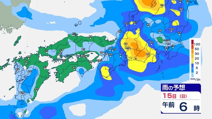 【大雨情報】西日本から東日本にかけて14日～15日は広く大雨に　梅雨前線が北上…前線に向かって暖かく湿った空気が流れ込む　長野県内は15日は大雨のおそれ【雨のシミュレーション掲載】|TBS NEWS DIG