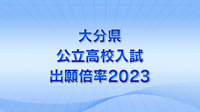 大分県公立高校入試2023　最終志願倍率一覧　全日制・定時制全校掲載　|　大分のニュース｜OBS NEWS｜大分放送