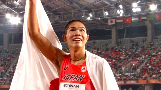男子400mHで17歳・後藤大樹が日本歴代2位タイの47秒93で銀メダル　日本勢史上最年少で表彰台の快挙達成【アジア大会】|TBS NEWS DIG