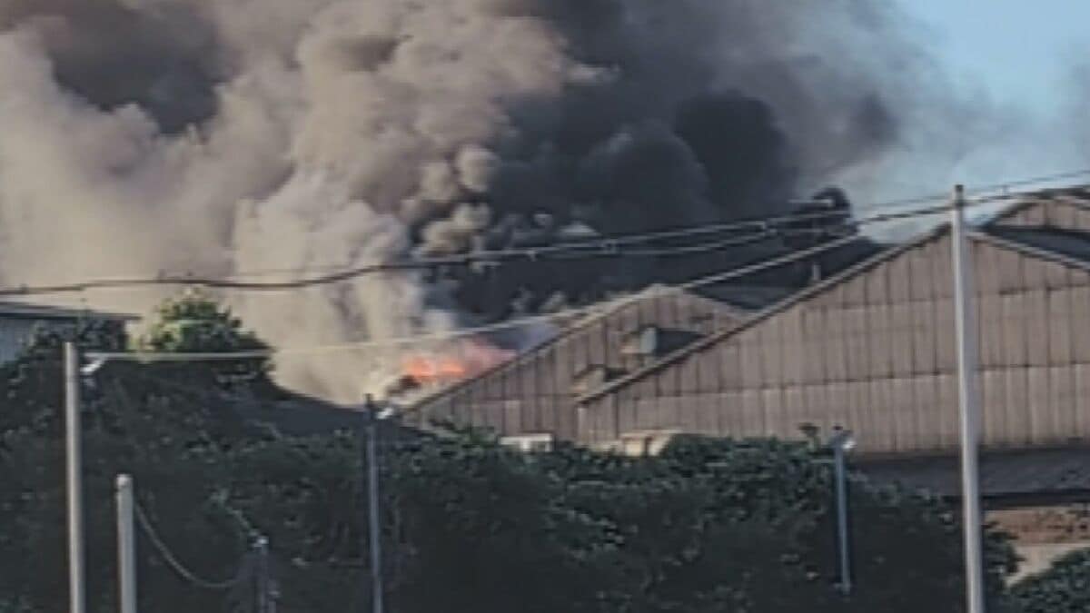 【出火直後の映像】アルミニウム扱う金属加工工場で火災 建物からは“激しい黒煙と炎”が 約2時間後に鎮火 愛知・美浜町