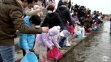 日米交流 子どもたちがサケの稚魚放流で絆深める | 青森のニュース│ATV NEWS│青森テレビ