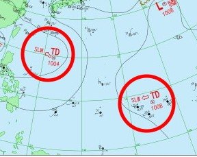【気象情報】“台風のたまご”＝熱帯低気圧が2つに　“トリプル”→“ダブル熱低”に【29日（土）までの雨風シミュレーション】一つは熱低→低気圧に　気象庁の予想天気図　|　SBC NEWS | 長野のニュース | SBC信越放送